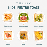 Stație Mic Dejun 3-în-1 TELUX® cu Cafetieră și Prăjitor