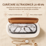 Curățător Ultrasonic TELUX® 48 kHz pentru Ochelari și Bijuterii, Afișaj Digital