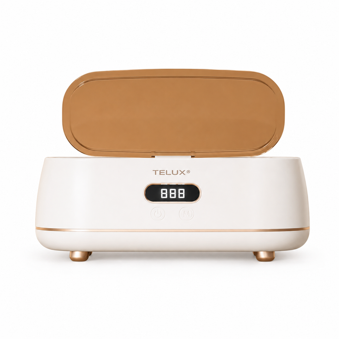 Curățător Ultrasonic TELUX® 48 kHz pentru Ochelari și Bijuterii, Afișaj Digital